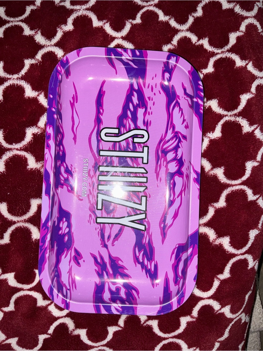 STIIIZY Pink & Purple Metal Rolling Tray